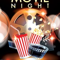 High Quality Free Movie Night Party Flyer Template By Is The Best Flyers Event Templates Stylish Cinema Film