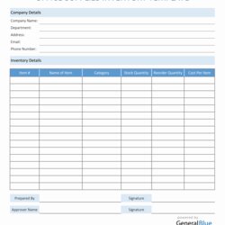 Superb Office Supplies Inventory Template In Excel