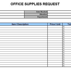 Free Office Supply List Template Online Business Document Order Supplies Form Request Templates Sample Excel