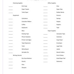 Legit Office Supply List Template Database Checklist Supplies Cleaning Upcoming