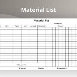 Superlative Office Supplies List Template