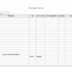 Office Supply List Template Supplies Ordered Plumbers Editable Striking Picture