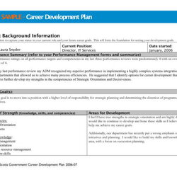 Spiffing Career Development Plan Template For Your Needs Sample Source
