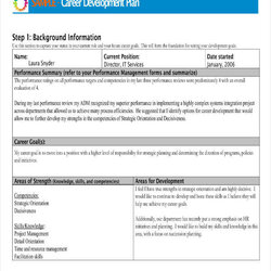 Career Development Plan Templates Word Apple Pages Template Sample Examples Personal Professional Format