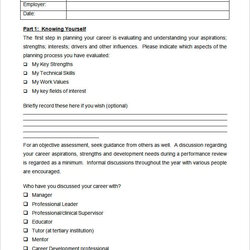 Worthy Career Development Plan Template Doc Collection