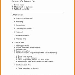 Very Good Business Plan Template Mt Home Arts