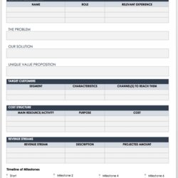 Free Business Plan Templates Blank Fill Lean Template Small Word In The