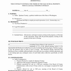 Preeminent Simple Home Purchase Agreement Template Estate Real Form Residential Contract Printable Property