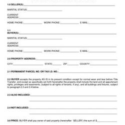 Tremendous Home Purchase Agreement Form Template Contract Real Estate