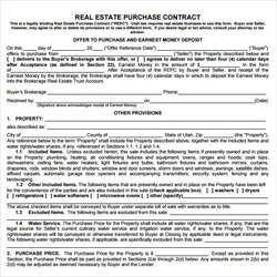 Supreme Real Estate Purchase Agreement Template Contract Sample Simple Business Templates Way Examples Free