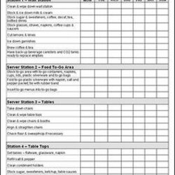 Out Of This World Restaurant Checklist Template Google Search Orchids Side Work Cleaning Service Checklists