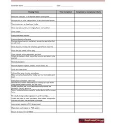 Sterling Free Restaurant Cleaning Checklist Template Management Employee Cleaner
