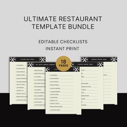 Restaurant Side Work Checklist Template Employee