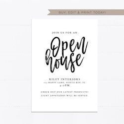 Superb Top Open House Invitation Templates Ways To Use Them Personal Modern Vintage