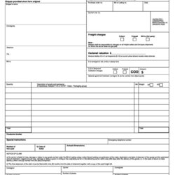 Admirable Free Bill Of Lading Forms Templates