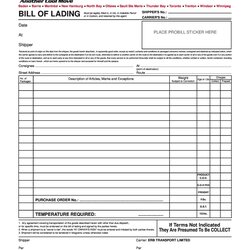 Marvelous Free Bill Of Lading Forms Templates Samples