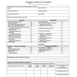 Swell Personal Financial Statement Templates Forms Template Lab
