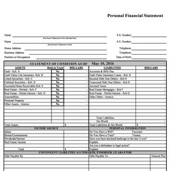 Champion Personal Financial Statement Templates Forms Template Sample Statements Excel Samples Kb