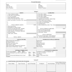 Out Of This World Personal Financial Statement Free Excel Documents Download Blank Template Business