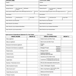 Perfect Personal Financial Statement Templates Forms Template Kb