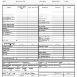Worthy Personal Financial Statement Templates Forms Template