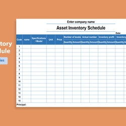 Excel Of Asset Inventory Schedule Free Templates