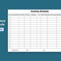 Capital Inventory List Excel Template
