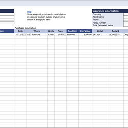 Excellent Free Home Inventory Software Windows Checklist Template