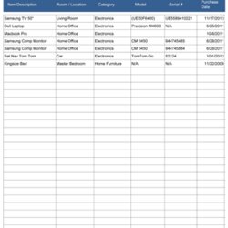 Smashing Home Inventory Spreadsheet Free Template For Excel Templates Beverage Management List Checklist