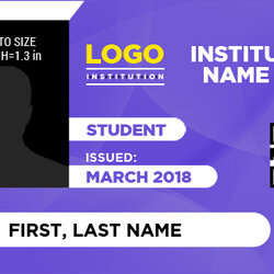 Student Id Card Templates For Ms Word Download Free Files Cards Template Badge Doc