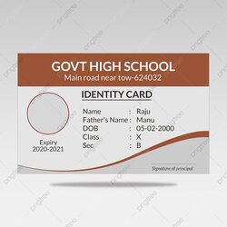 Exceptional School Id Card Design Template Download On Image