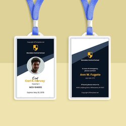 Out Of This World School Id Card Template In Free Download Sample