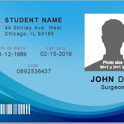 Worthy Student Id Card Template Free Printable Documents Word Excel