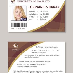 Marvelous Student Id Template Free Download Printable Templates Card