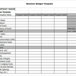 Very Good Business Budgets Templates Spreadsheet Finance Sample Budget Template