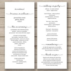 Sublime This Printable Wedding Program Template Is Available For Instant Word Programs Rustic Templates