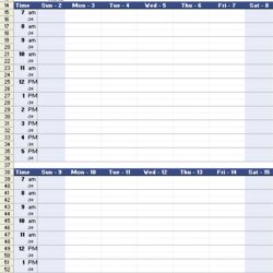 Fine Work Schedule Template For Excel Large