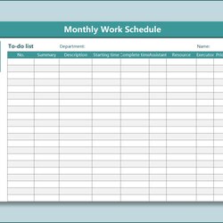 Swell Free Printable Monthly Work Schedule Template Excel Employee Calendar Schedules Phenomenal Sample