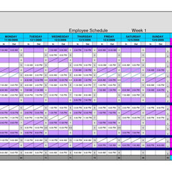 Capital Work Schedule Spreadsheet Excel Google Daily Template Employee Hourly Templates Staff Hour Weekly
