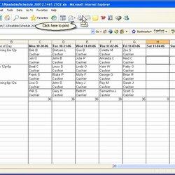 Tremendous Printable Work Schedule Template Best Of