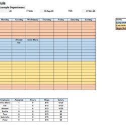 Eminent Work Schedule Free Excel Template Scheduling Shifts