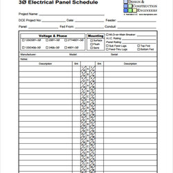 Electrical Panel Schedule Breaker Templates Checklist Spreadsheet Siemens Eaton Breakers