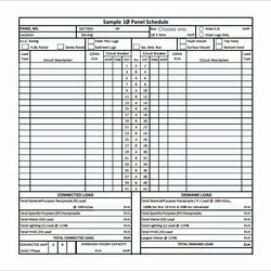 Fine Electrical Panel Schedule Template Excel Database Square Circuit Breaker Label Source Templates