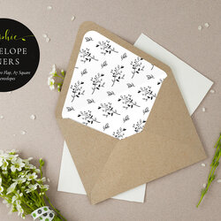 Envelope Liner Template Square Flap Printable Documents