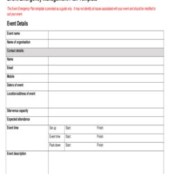 Event Emergency Plan Template Fill And Sign Printable Online Form Forms Large