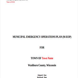 High Quality Emergency Operations Plan Templates Word Apple Pages Template Municipal