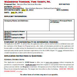 Proposal Templates In Doc Request Template Township Washington