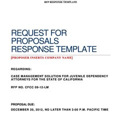 Champion Best Request For Proposal Templates Examples Example Template