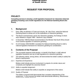 Request For Proposal Template Download Free Documents Word Sample