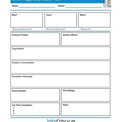 Super Printable Business Plan Template Templates Free Download